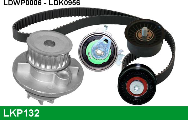 LUCAS LKP132 - Water Pump & Timing Belt Set autospares.lv