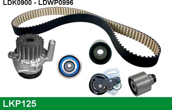 LUCAS LKP125 - Water Pump & Timing Belt Set autospares.lv
