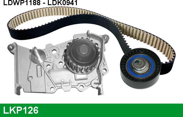 LUCAS LKP126 - Water Pump & Timing Belt Set autospares.lv