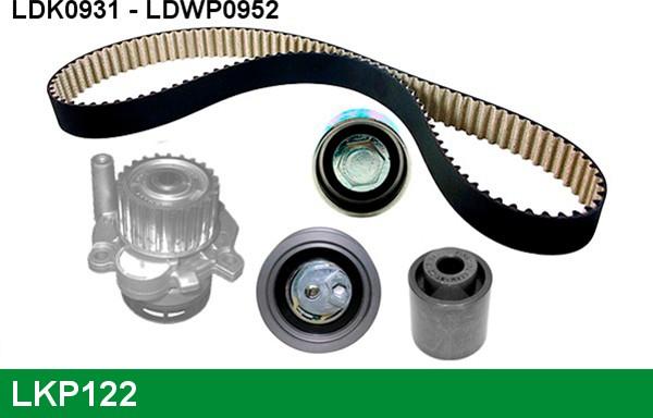 LUCAS LKP122 - Water Pump & Timing Belt Set autospares.lv