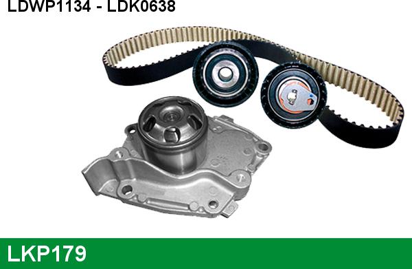 LUCAS LKP179 - Water Pump & Timing Belt Set autospares.lv