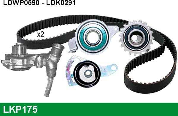 LUCAS LKP175 - Water Pump & Timing Belt Set autospares.lv