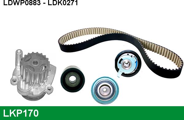 LUCAS LKP170 - Water Pump & Timing Belt Set autospares.lv