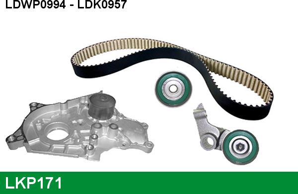 LUCAS LKP171 - Water Pump & Timing Belt Set autospares.lv