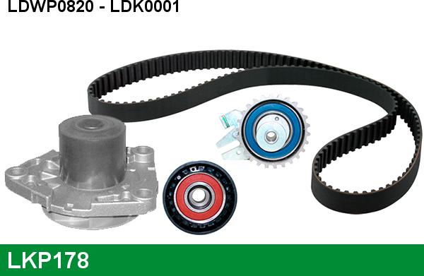 LUCAS LKP178 - Water Pump & Timing Belt Set autospares.lv