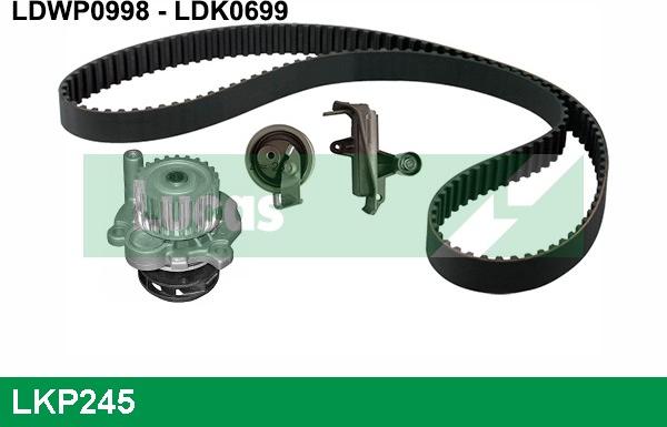 LUCAS LKP245 - Water Pump & Timing Belt Set autospares.lv