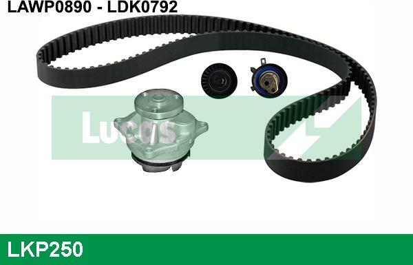 LUCAS LKP250 - Water Pump & Timing Belt Set autospares.lv