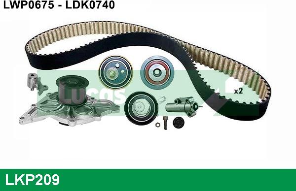 LUCAS LKP209 - Water Pump & Timing Belt Set autospares.lv