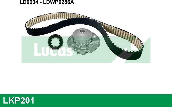 LUCAS LKP201 - Water Pump & Timing Belt Set autospares.lv