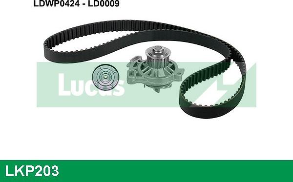 LUCAS LKP203 - Water Pump & Timing Belt Set autospares.lv