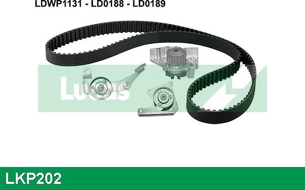 LUCAS LKP202 - Water Pump & Timing Belt Set autospares.lv