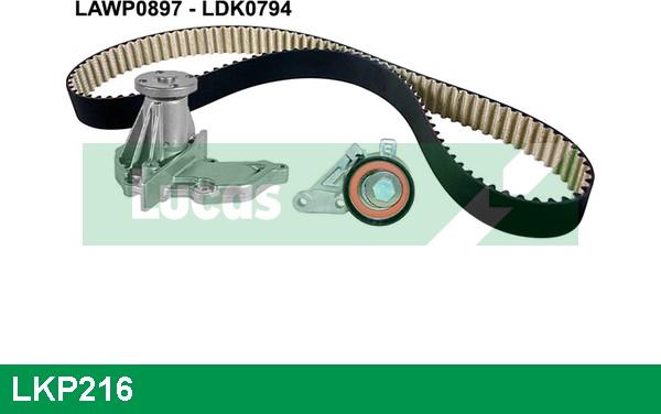 LUCAS LKP216 - Water Pump & Timing Belt Set autospares.lv