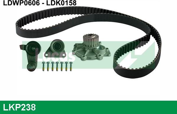 LUCAS LKP238 - Water Pump & Timing Belt Set autospares.lv