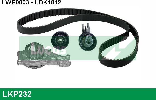 LUCAS LKP232 - Water Pump & Timing Belt Set autospares.lv