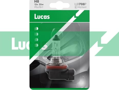 LUCAS LLB708P - Bulb, spotlight autospares.lv