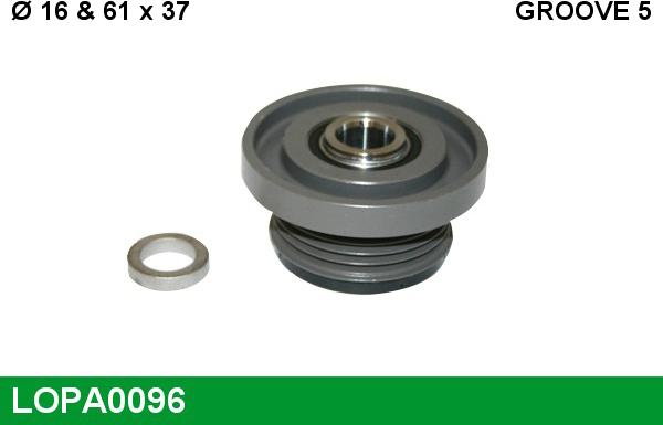 LUCAS LOPA0096 - Pulley, alternator, freewheel clutch autospares.lv