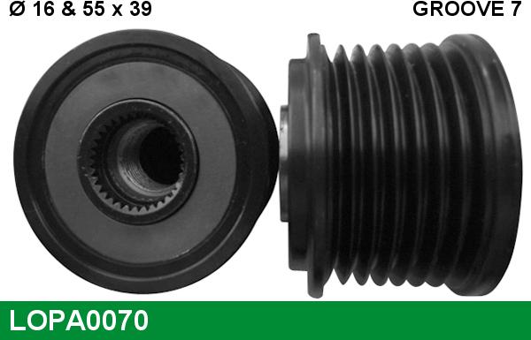 LUCAS LOPA0070 - Pulley, alternator, freewheel clutch autospares.lv