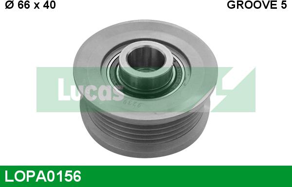 LUCAS LOPA0156 - Pulley, alternator, freewheel clutch autospares.lv