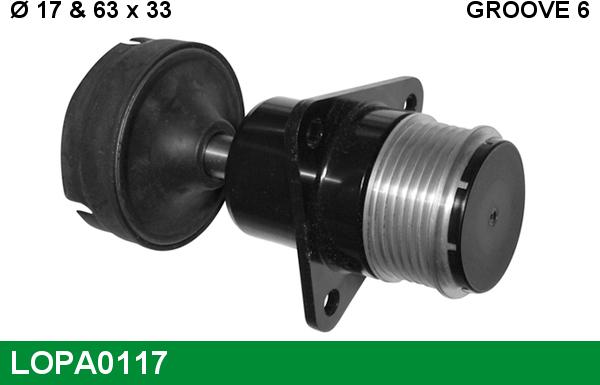 LUCAS LOPA0117 - Pulley, alternator, freewheel clutch autospares.lv