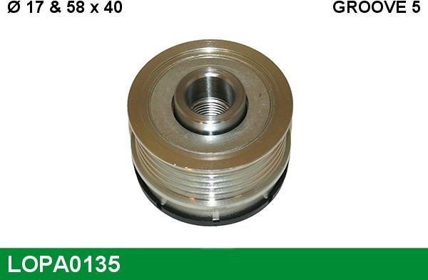 LUCAS LOPA0135 - Pulley, alternator, freewheel clutch autospares.lv