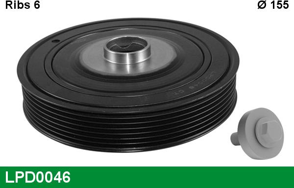 LUCAS LPD0046 - Belt Pulley, crankshaft autospares.lv