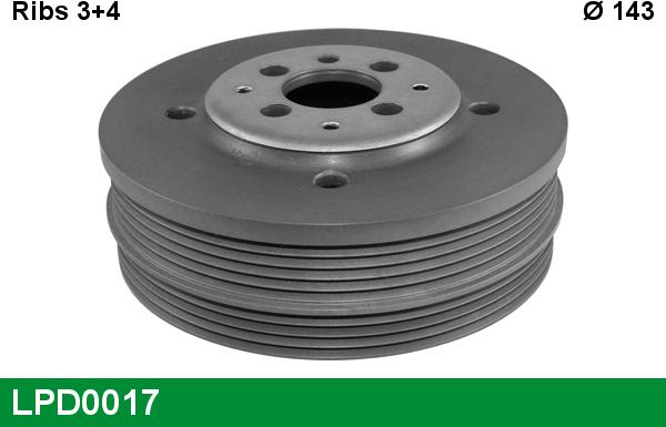 LUCAS LPD0017 - Belt Pulley, crankshaft autospares.lv