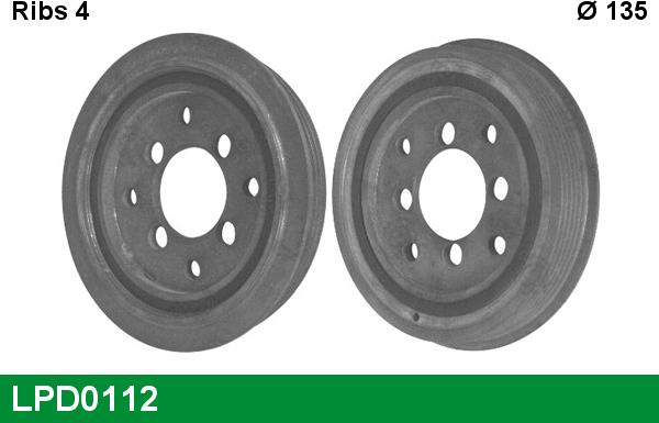 LUCAS LPD0112 - Belt Pulley, crankshaft autospares.lv