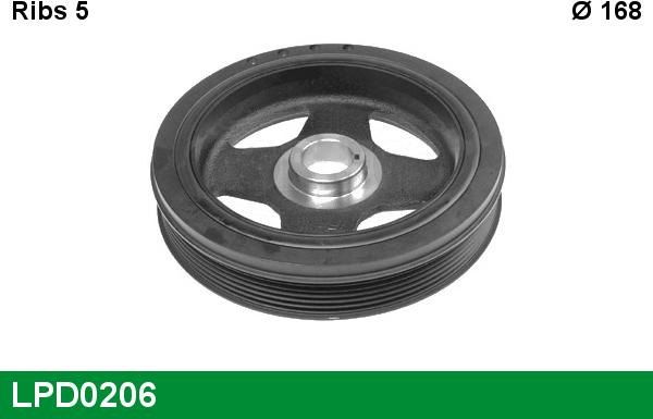 LUCAS LPD0206 - Belt Pulley, crankshaft autospares.lv