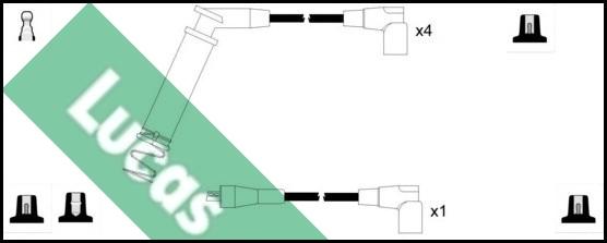 LUCAS LUC4500 - Ignition Cable Kit autospares.lv