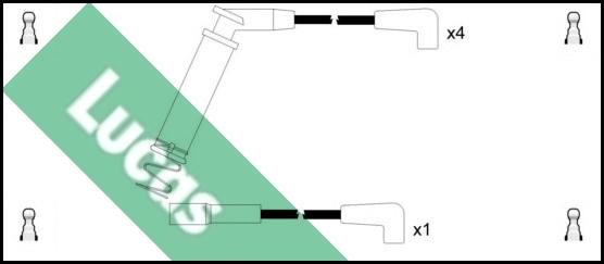 LUCAS LUC4586 - Ignition Cable Kit autospares.lv