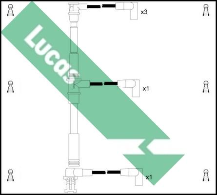 LUCAS LUC4110 - Ignition Cable Kit autospares.lv