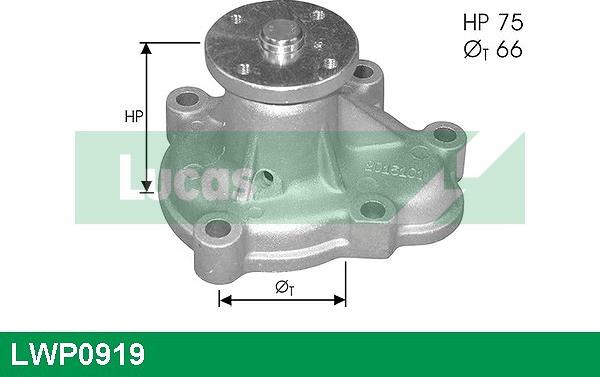 LUCAS LWP0919 - Water Pump autospares.lv