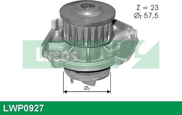 LUCAS LWP0927 - Water Pump autospares.lv