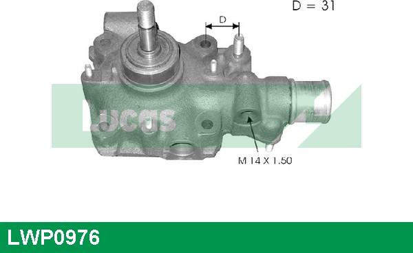 LUCAS LWP0976 - Water Pump autospares.lv