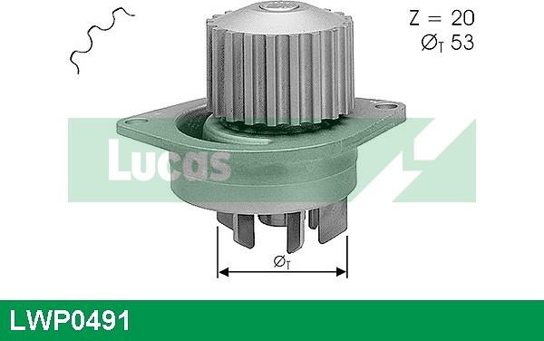 LUCAS LWP0491 - Water Pump autospares.lv