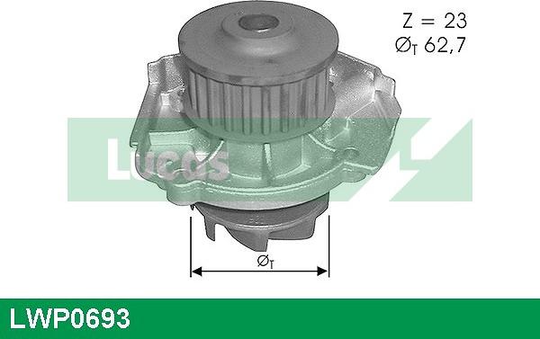 LUCAS LWP0693 - Water Pump autospares.lv