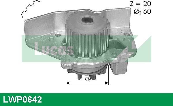 LUCAS LWP0642 - Water Pump autospares.lv