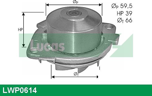 LUCAS LWP0614 - Water Pump autospares.lv