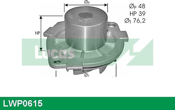 LUCAS LWP0615 - Water Pump autospares.lv