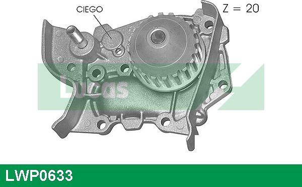 LUCAS LWP0633 - Water Pump autospares.lv