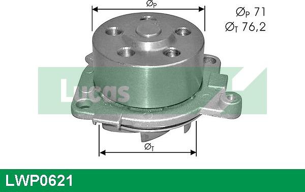 LUCAS LWP0621 - Water Pump autospares.lv