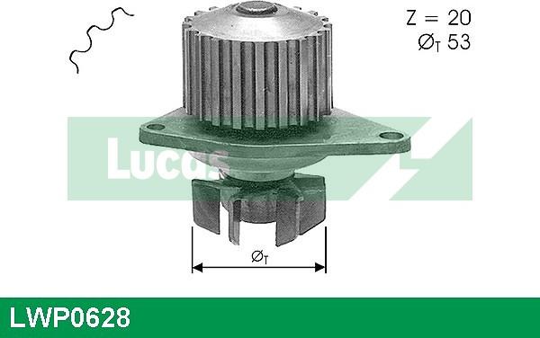 LUCAS LWP0628 - Water Pump autospares.lv