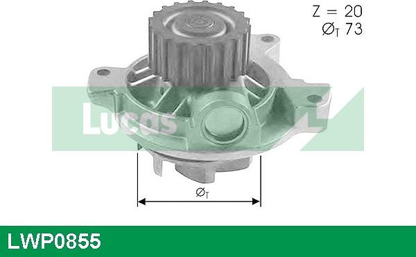 LUCAS LWP0855 - Water Pump autospares.lv