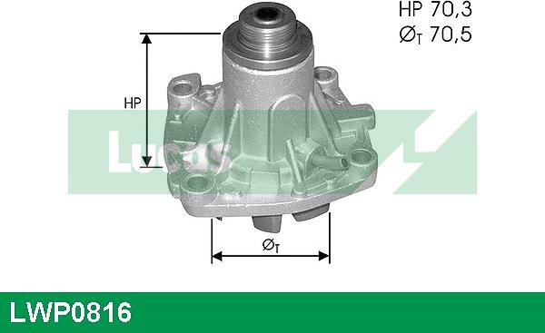 LUCAS LWP0816 - Water Pump autospares.lv