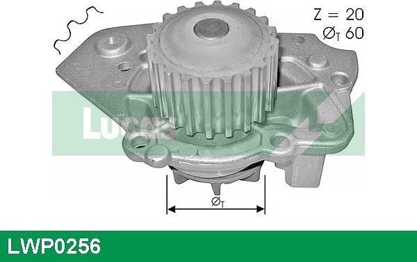 LUCAS LWP0256 - Water Pump autospares.lv