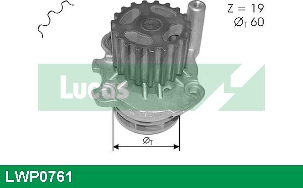 LUCAS LWP0761 - Water Pump autospares.lv