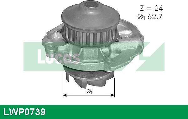 LUCAS LWP0739 - Water Pump autospares.lv