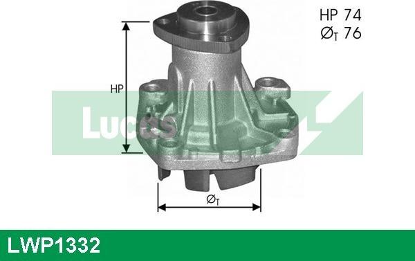 LUCAS LWP1332 - Water Pump autospares.lv