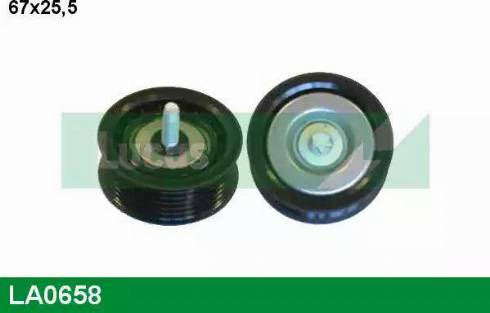 Lucas Engine Drive LA0658 - Pulley, v-ribbed belt autospares.lv