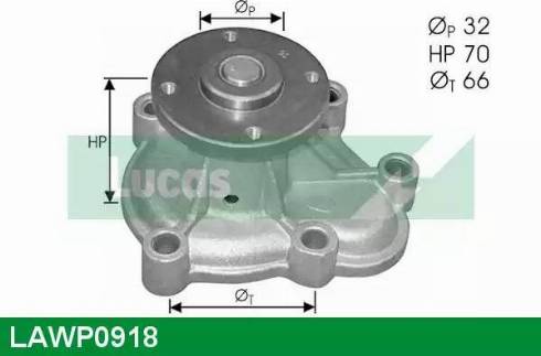 Lucas Engine Drive LAWP0918 - Water Pump autospares.lv